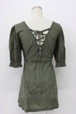 画像2: axes femme / 後ろレースアップチュニック M グリーン T-26-03-14-007-AX-TO-SA-ZT (2)