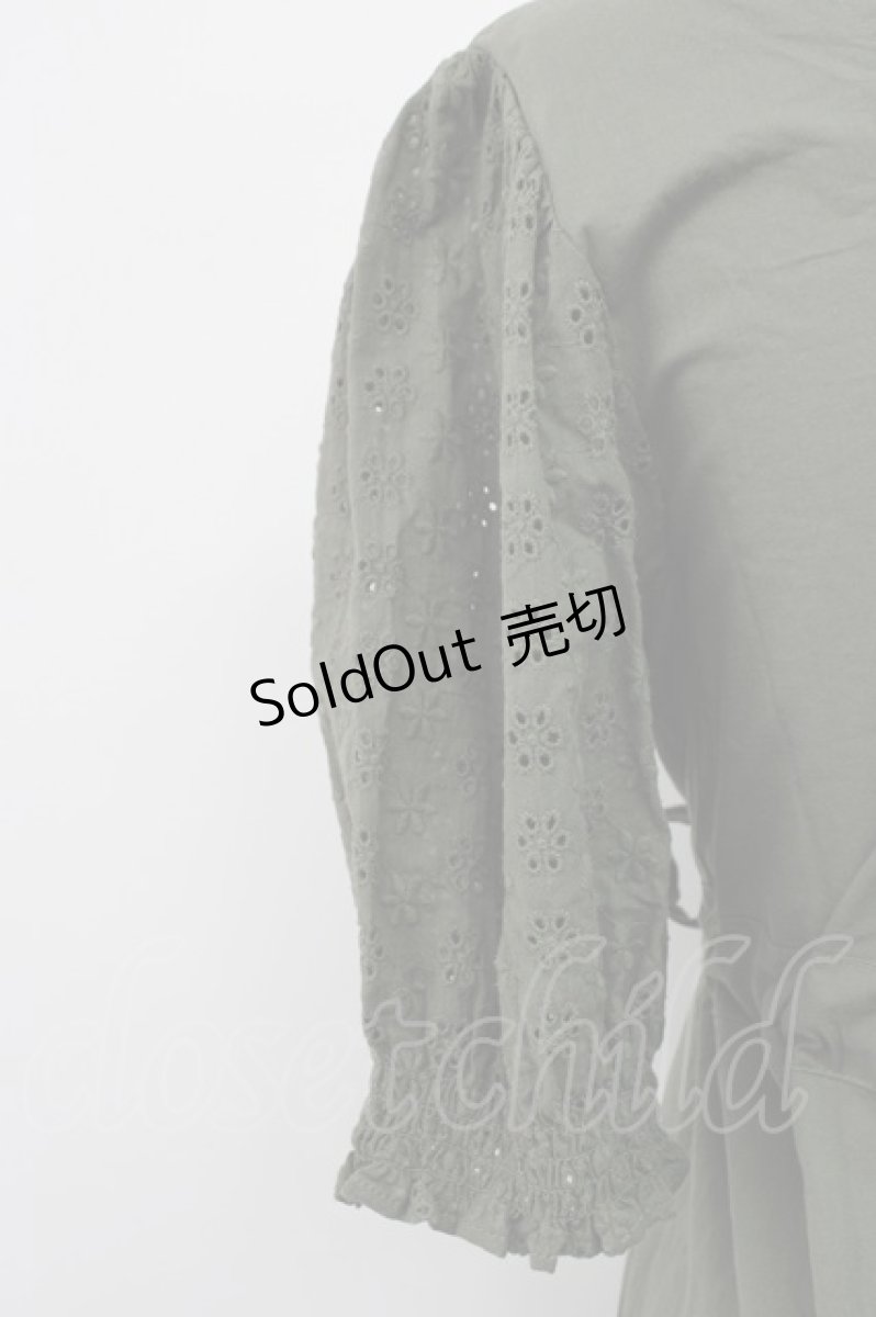 画像4: axes femme / 後ろレースアップチュニック M グリーン T-26-03-14-007-AX-TO-SA-ZT (4)