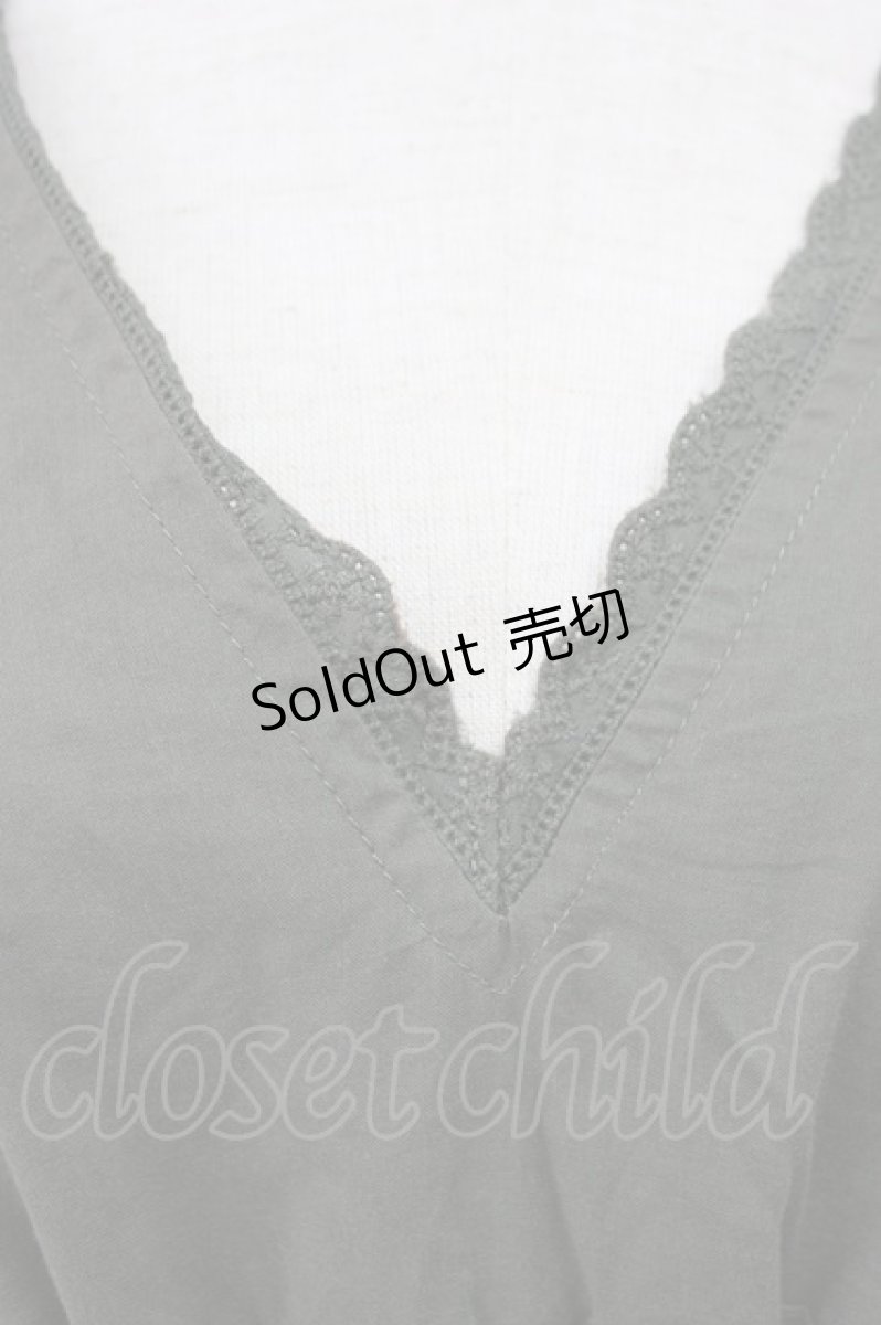 画像5: axes femme / 後ろレースアップチュニック M グリーン T-26-03-14-007-AX-TO-SA-ZT (5)