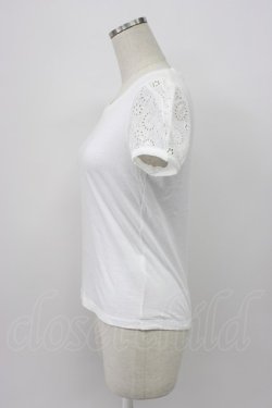 画像4: Jane Marple / フラワーレース半袖カットソー  白 T-26-03-14-001-JM-TO-SA-ZT