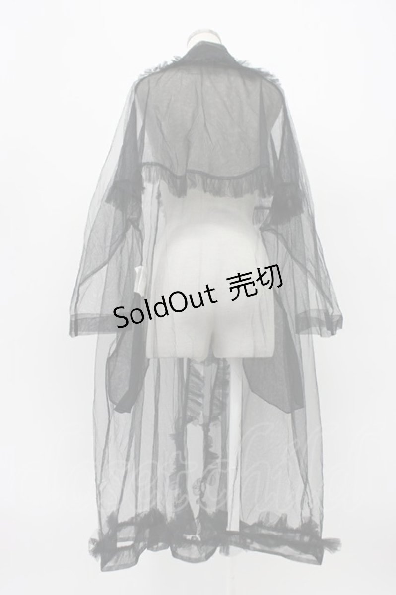 画像2: noir kei ninomiya / ナイロンチュールコート S 黒 T-26-03-14-008-PU-CO-SA-ZT (2)