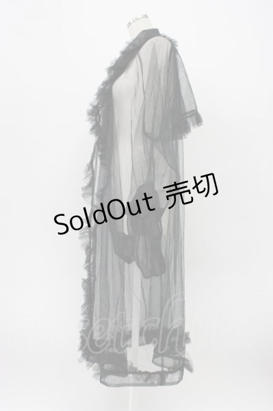 noir kei ninomiya / ナイロンチュールコート S 黒 T-26-03-14-008-PU