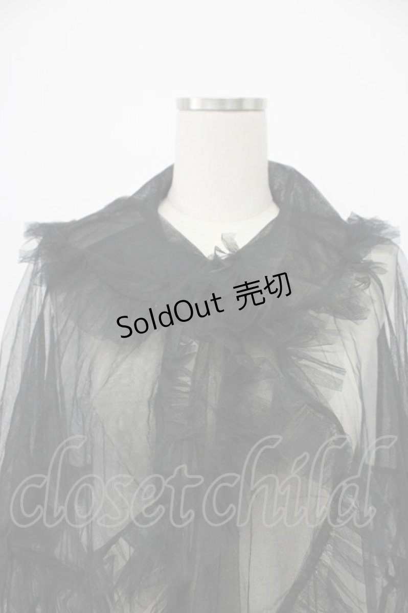 画像4: noir kei ninomiya / ナイロンチュールコート S 黒 T-26-03-14-008-PU-CO-SA-ZT (4)