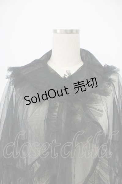 noir kei ninomiya / ナイロンチュールコート S 黒 T-26-03-14-008-PU
