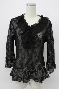 画像5: INGEBORG / プチリボン使いレースプルオーバー M クロ T-26-03-14-009-LO-TO-OW-ZT