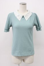 画像1: axes femme / レース襟プルオーバー M グリーン T-26-03-14-010-AX-TO-SA-ZT646 (1)