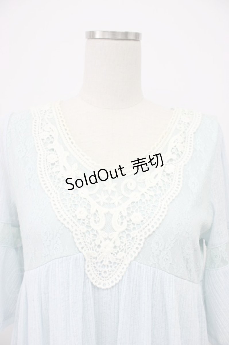 画像6: axes femme / ロングチュニック M サックス T-26-03-14-011-AX-TO-SA-ZT (6)