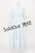 m petit by misako / TT*Mギンガムチェック半袖ワンピース L サックスチェック T-26-03-14-012-LO-OP-SA-ZT