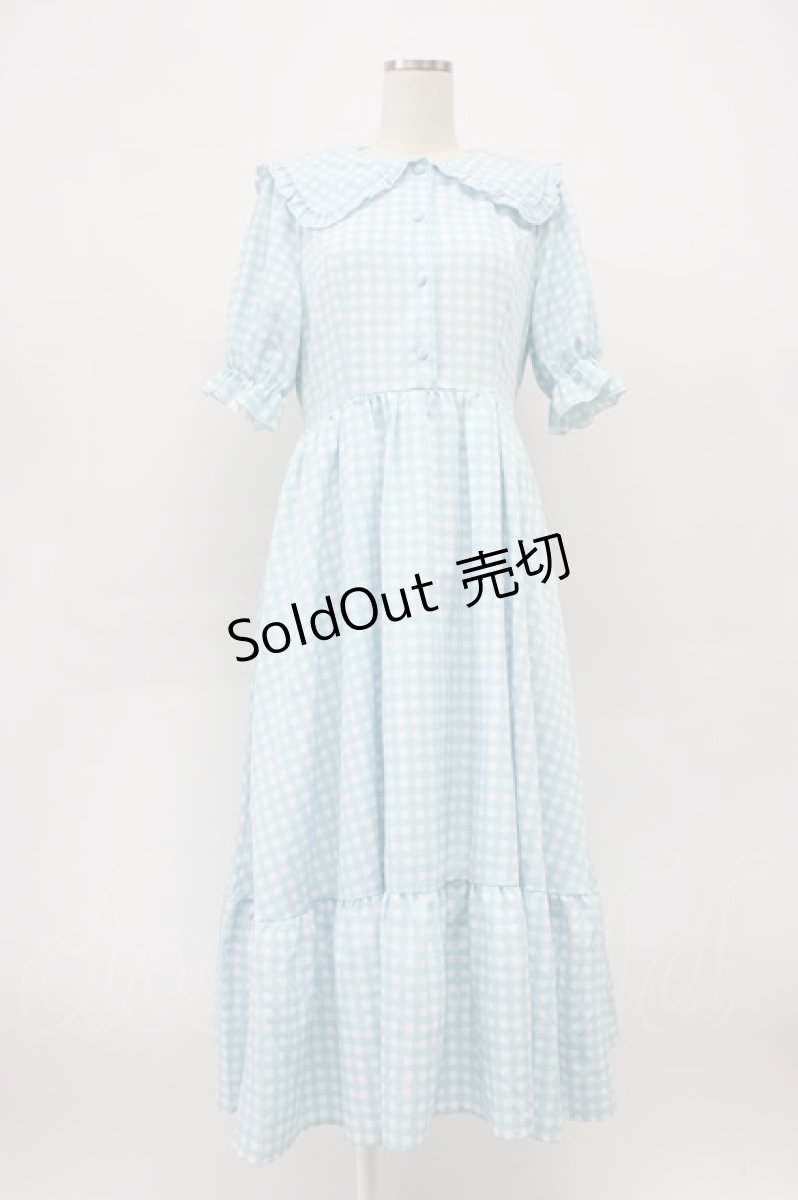 画像1: m petit by misako / TT*Mギンガムチェック半袖ワンピース L サックスチェック T-26-03-14-012-LO-OP-SA-ZT (1)