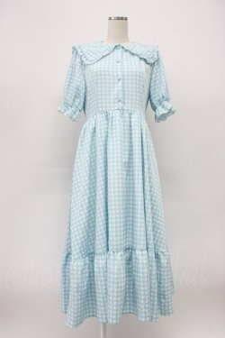 画像1: m petit by misako / TT*Mギンガムチェック半袖ワンピース L サックスチェック T-26-03-14-012-LO-OP-SA-ZT