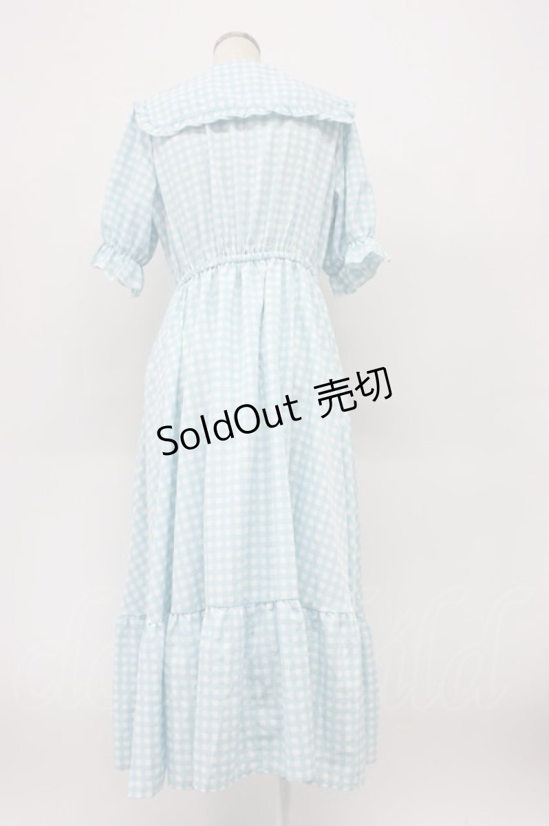 画像2: m petit by misako / TT*Mギンガムチェック半袖ワンピース L サックスチェック T-26-03-14-012-LO-OP-SA-ZT (2)