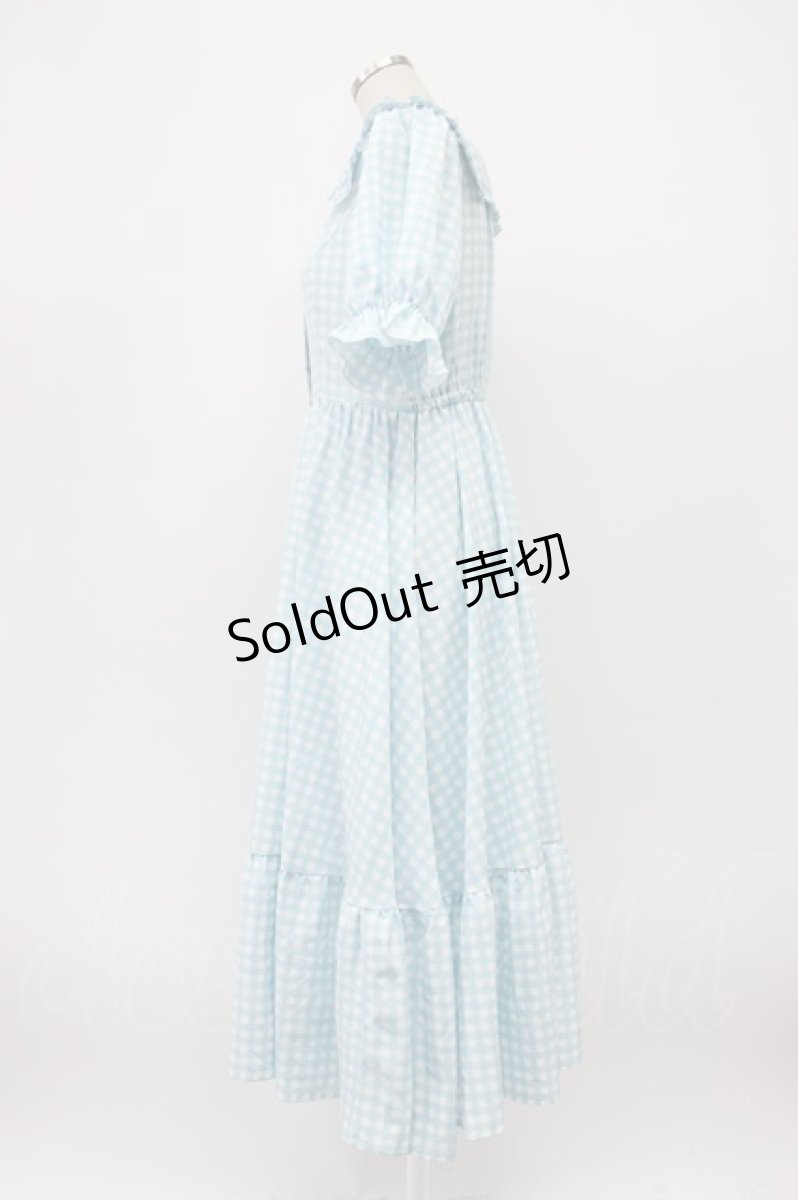 画像3: m petit by misako / TT*Mギンガムチェック半袖ワンピース L サックスチェック T-26-03-14-012-LO-OP-SA-ZT (3)