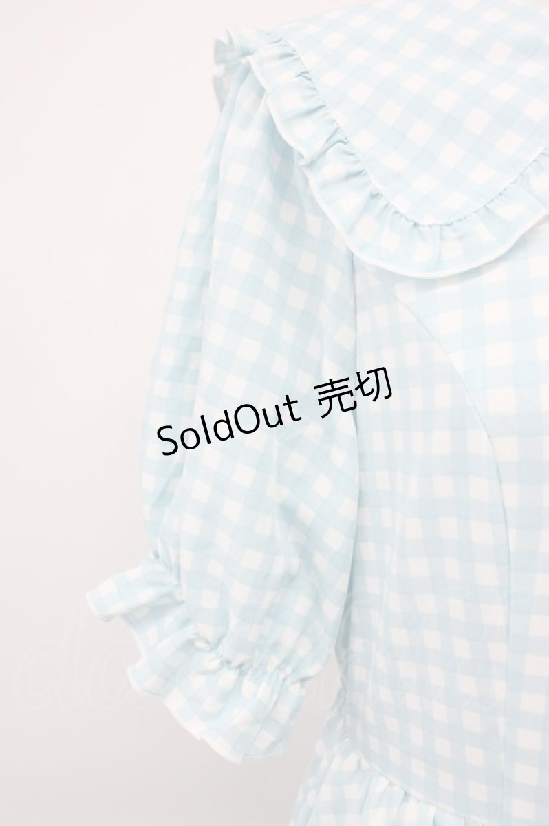 画像5: m petit by misako / TT*Mギンガムチェック半袖ワンピース L サックスチェック T-26-03-14-012-LO-OP-SA-ZT (5)