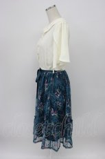 画像3: axes femme / フラワーレース切り替えワンピース  アイボリーＸグリーン T-26-03-14-013-AX-OP-SA-ZT646 (3)