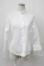 画像1: noir kei ninomiya / チュールブラウス S 白 T-26-03-14-002-PU-BL-SA-ZT645 (1)