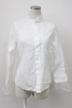 画像1: noir kei ninomiya / チュールブラウス S 白 T-26-03-14-002-PU-BL-SA-ZT