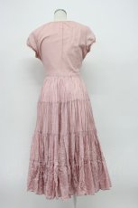 画像2: Jane Marple / ギャザー半袖ワンピース  ピンク T-26-03-14-017-JM-OP-SA-ZT646 (2)