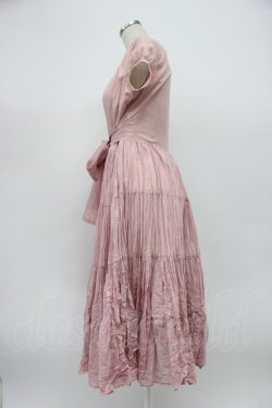 画像3: Jane Marple / ギャザー半袖ワンピース  ピンク T-26-03-14-017-JM-OP-SA-ZT