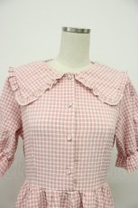 画像4: m petit by misako / ギンガムチェックワンピース L ピンクチェック T-26-03-14-018-LO-OP-SA-ZT646 (4)