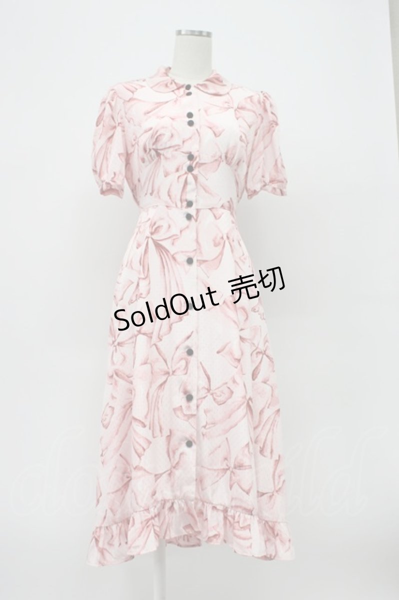 画像1: MILK / ローブ ド リボンドレス  ピンク T-26-03-14-019-ML-OP-SA-ZT (1)