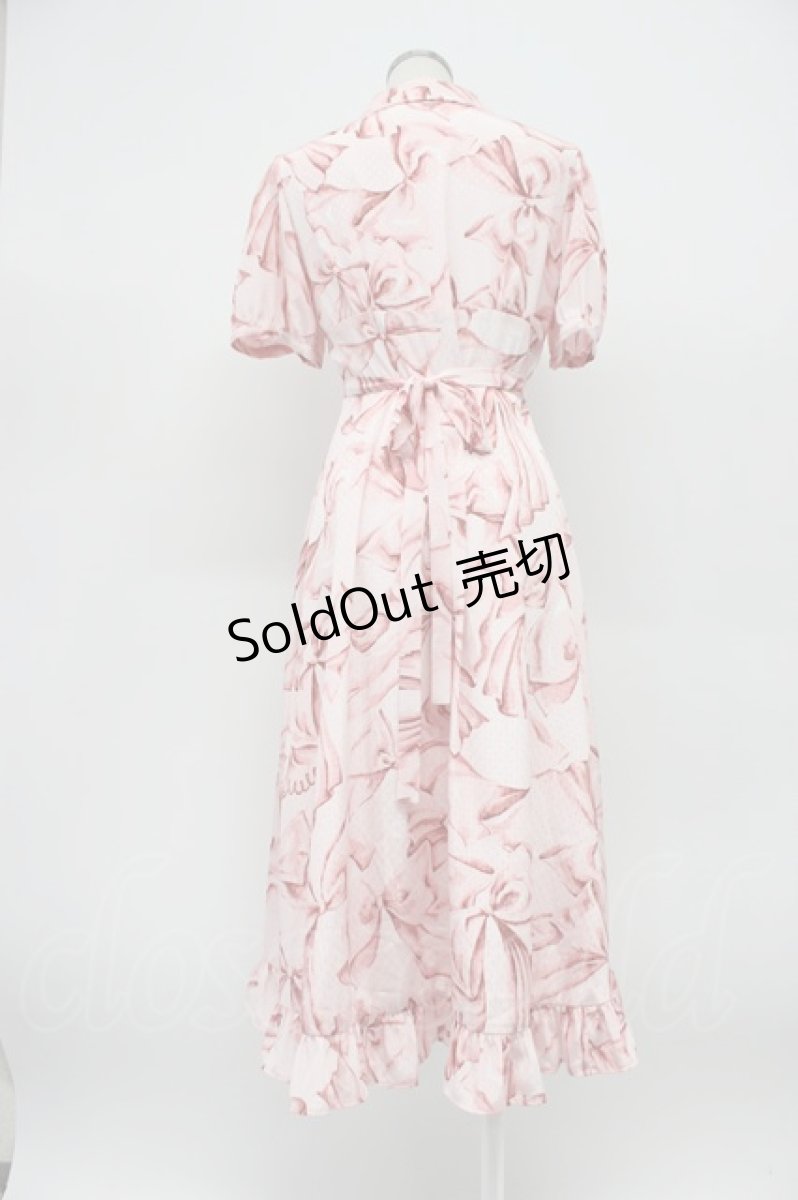 画像2: MILK / ローブ ド リボンドレス  ピンク T-26-03-14-019-ML-OP-SA-ZT (2)