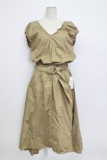 画像1: axes femme / ベルト付きギャザーワンピース M キャメル T-26-03-15-020-AX-OP-SA-ZT542 (1)