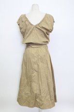 画像2: axes femme / ベルト付きギャザーワンピース M キャメル T-26-03-15-020-AX-OP-SA-ZT542 (2)