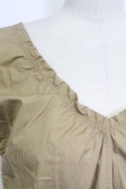 画像3: axes femme / ベルト付きギャザーワンピース M キャメル T-26-03-15-020-AX-OP-SA-ZT