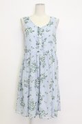 axes femme / 花柄ワンピース M サックス T-26-03-15-022-AX-OP-SA-ZT