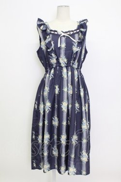 画像1: axes femme / 花柄ワンピース M ネイビー T-26-03-15-023-AX-OP-SA-ZT