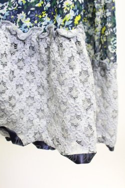 画像5: axes femme / 花柄レース切替ロングワンピース M ブルー T-26-03-15-024-AX-OP-SA-ZT