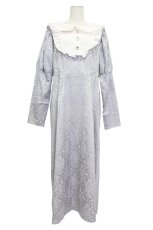 画像1: Lovely Tency / おこめ にぎにぎ丸コラボ/ジャガード風ワンピース 3L グレーＸ白 T-26-03-15-025-GO-OP-SA-ZT459 (1)