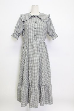 画像1: m petit by misako / AM*ギンガムCHKワンピース L 黒Ｘ白チェック T-26-03-15-027-LO-OP-SA-ZT