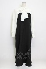 画像1: Prima Lidy / ボウタイワンピース L 黒ｘ白 T-26-03-15-028-0-OP-SA-ZT567 (1)