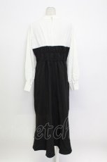 画像2: Prima Lidy / ボウタイワンピース L 黒ｘ白 T-26-03-15-028-0-OP-SA-ZT567 (2)