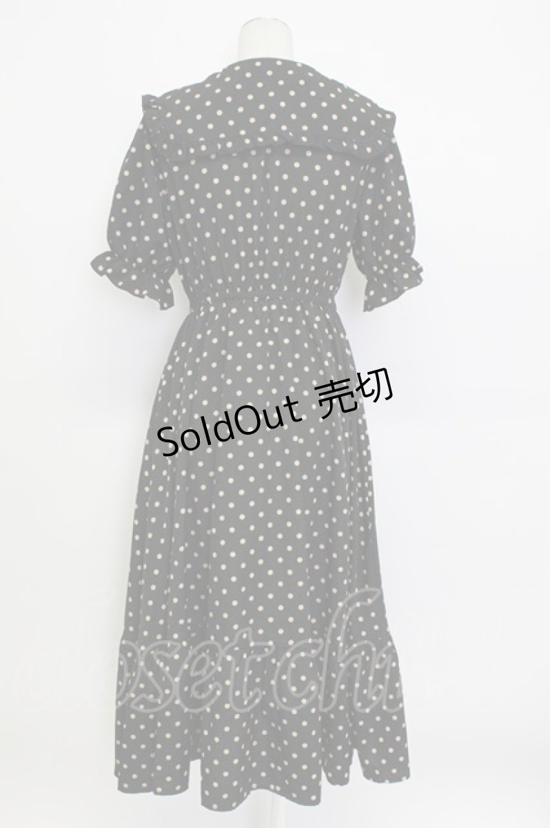 画像2: m petit by misako / 梨地水玉半袖ワンピース M 黒 T-26-03-15-029-LO-OP-SA-ZT (2)