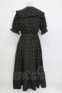 画像2: m petit by misako / 梨地水玉半袖ワンピース M 黒 T-26-03-15-029-LO-OP-SA-ZT