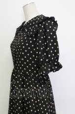 画像3: m petit by misako / 梨地水玉半袖ワンピース M 黒 T-26-03-15-029-LO-OP-SA-ZT (3)
