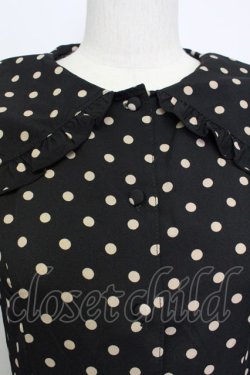 画像4: m petit by misako / 梨地水玉半袖ワンピース M 黒 T-26-03-15-029-LO-OP-SA-ZT