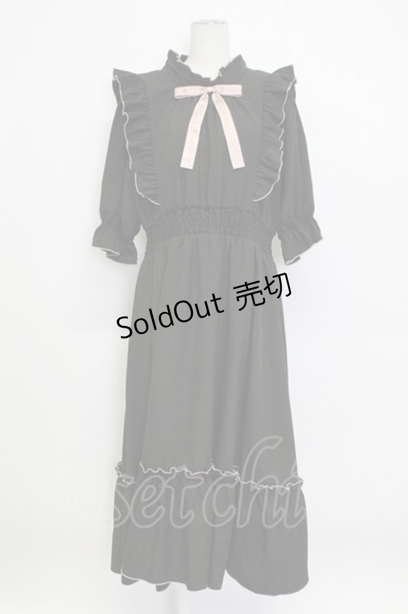 画像1: m petit by misako / NINA'SコラボAMハイショクメローワンピース 4L 黒Ｘピンク T-26-03-15-030-LO-OP-SA-ZT (1)