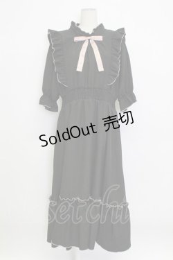 画像1: m petit by misako / NINA'SコラボAMハイショクメローワンピース 4L 黒Ｘピンク T-26-03-15-030-LO-OP-SA-ZT