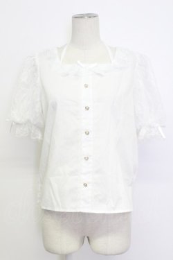 画像1: Lovely Tency / 眞白ありすコラボ/TTハンソデチョーカーBL  白 T-26-03-15-004-GO-BL-SA-ZT