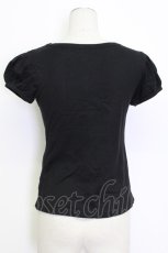 画像2: MILK / リボンロゴTシャツ  ブラック×ピンク T-26-03-15-006-ML-TS-SA-ZT (2)
