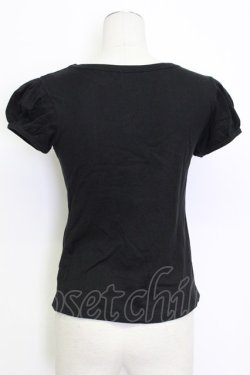 画像2: MILK / リボンロゴTシャツ  ブラック×ピンク T-26-03-15-006-ML-TS-SA-ZT