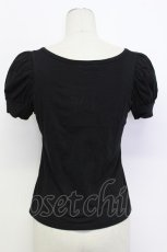 画像2: MILK / ロゴ刺繍半袖カットソー  ブラック T-26-03-15-007-ML-TO-SA-ZT542 (2)