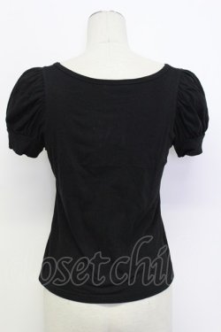 画像2: MILK / ロゴ刺繍半袖カットソー  ブラック T-26-03-15-007-ML-TO-SA-ZT