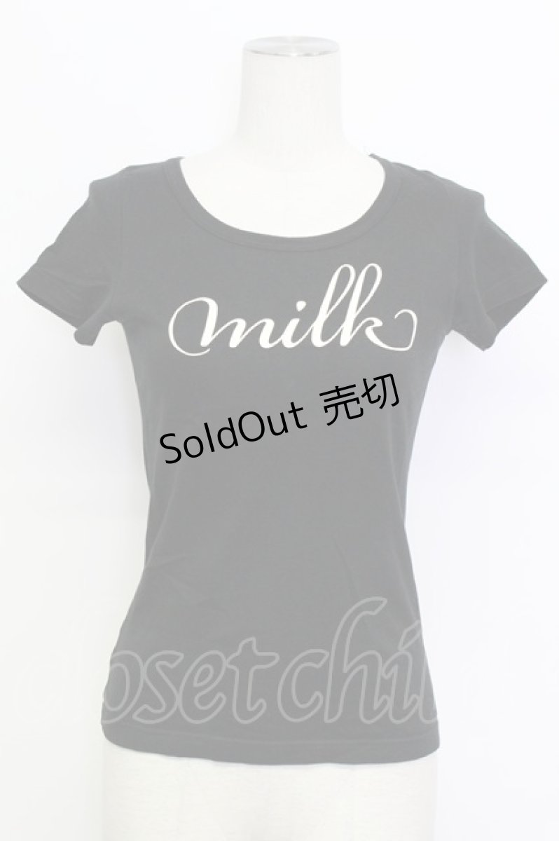 画像1: MILK / MILKロゴTee  ブラック×クリーム T-26-03-15-008-ML-TS-SA-ZT542 (1)
