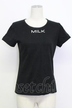 画像1: MILK / MILKロゴTee L ブラック T-26-03-15-009-ML-TO-SA-ZT