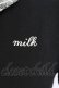 画像4: MILK /  ホイップトップス  ブラック×オフ T-26-03-15-010-ML-TO-SA-ZT (4)