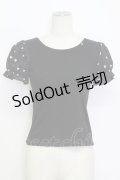 MILK / BebeハートパフTee  ブラック T-26-03-15-011-ML-TO-SA-ZT